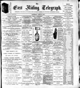 cover page of East Riding Telegraph published on April 20, 1901