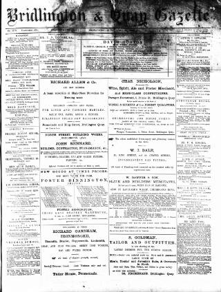 cover page of Bridlington and Quay Gazette published on April 16, 1897
