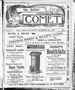 cover page of Halifax Comet published on December 3, 1898
