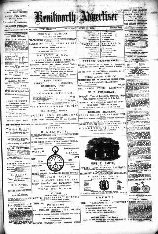 cover page of Kenilworth Advertiser published on June 2, 1894