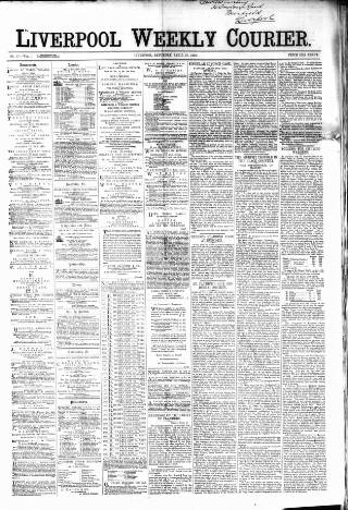 cover page of Liverpool Weekly Courier published on April 27, 1867