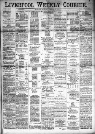 cover page of Liverpool Weekly Courier published on December 3, 1881