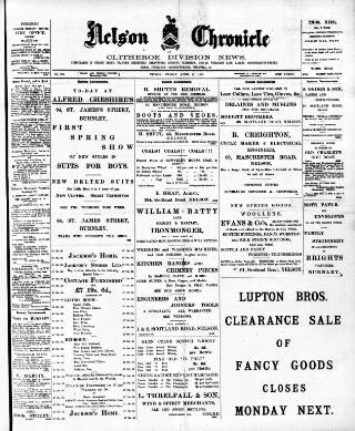 cover page of Nelson Chronicle, Colne Observer and Clitheroe Division News published on April 17, 1903