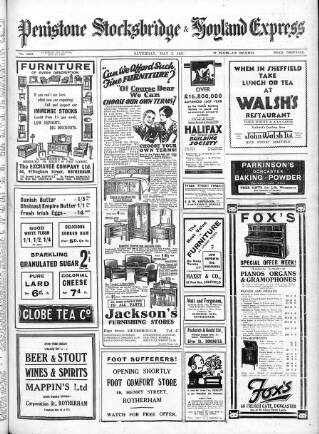 cover page of Penistone, Stocksbridge and Hoyland Express published on May 2, 1931