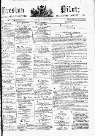 cover page of Preston Pilot published on April 2, 1879