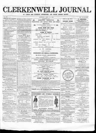 cover page of North London Record published on April 23, 1864