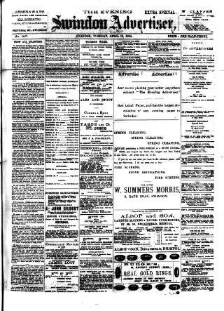cover page of Swindon Advertiser published on April 19, 1904