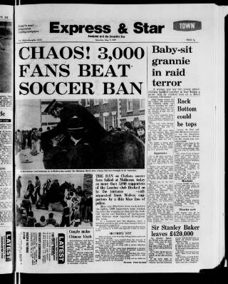 cover page of Wolverhampton Express and Star published on May 7, 1977