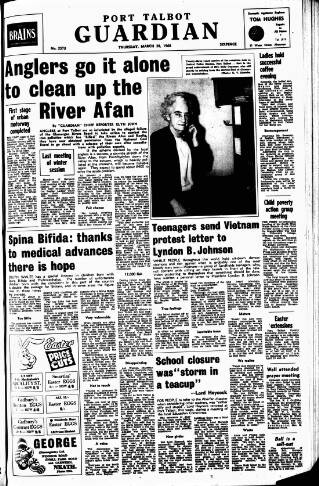 cover page of Port Talbot Guardian published on March 28, 1968