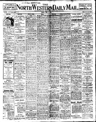 cover page of North West Evening Mail published on June 2, 1911
