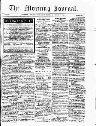cover page of Morning Journal (Kingston) published on August 11, 1869