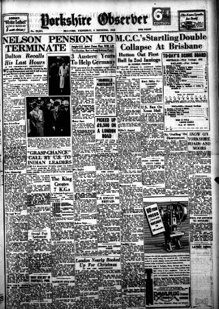 cover page of Bradford Observer published on December 4, 1946