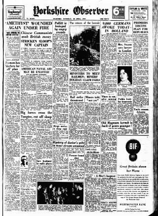 cover page of Bradford Observer published on April 23, 1949
