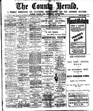 cover page of Flintshire County Herald published on April 24, 1908