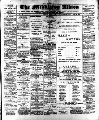 cover page of Middleton Albion published on April 27, 1895