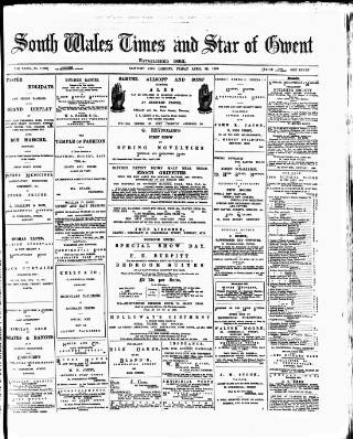 cover page of Star of Gwent published on April 26, 1889