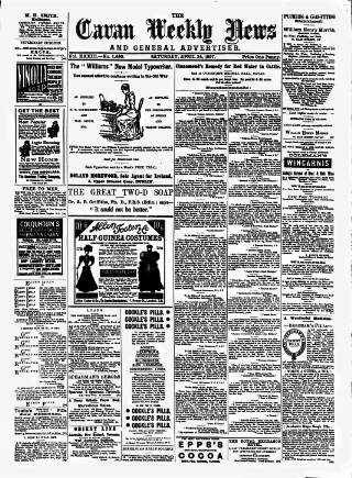 cover page of Cavan Weekly News and General Advertiser published on April 24, 1897