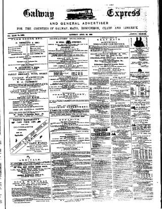 cover page of Galway Express published on April 24, 1886