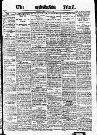cover page of Evening Mail published on April 23, 1920