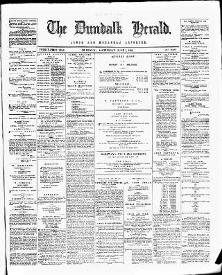 cover page of Dundalk Herald published on June 1, 1889