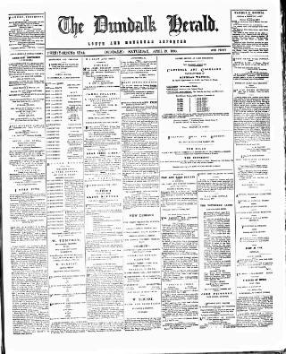 cover page of Dundalk Herald published on April 19, 1890