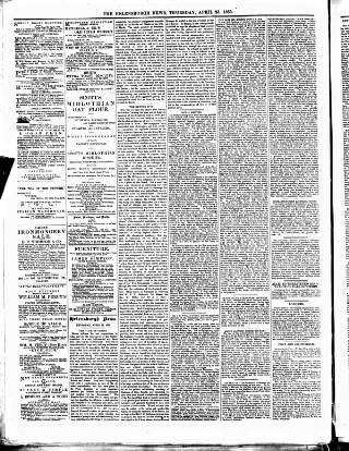 cover page of Helensburgh News published on April 23, 1885
