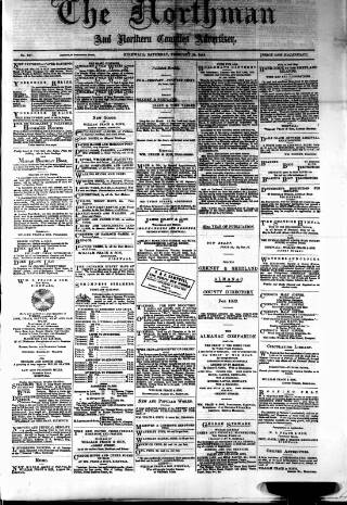 cover page of Northman and Northern Counties Advertiser published on February 24, 1883