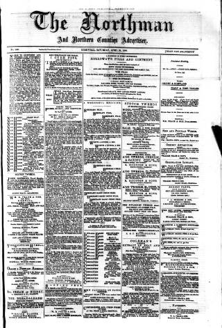 cover page of Northman and Northern Counties Advertiser published on April 26, 1890