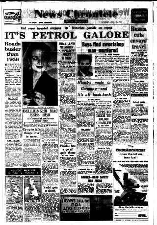 cover page of Daily News (London) published on April 20, 1957