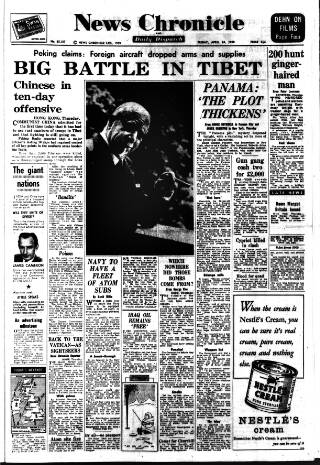 cover page of Daily News (London) published on April 24, 1959