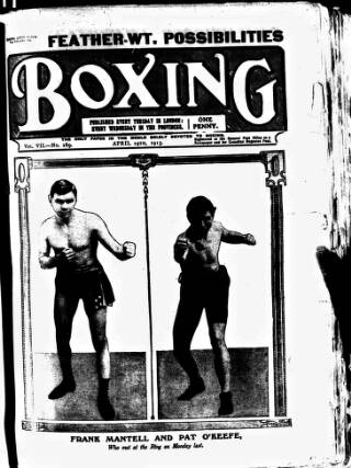 cover page of Boxing published on April 19, 1913