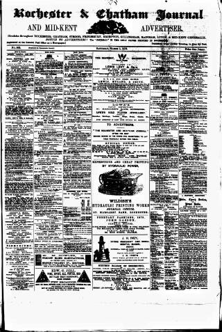 cover page of Rochester, Chatham & Gillingham Journal published on March 1, 1873