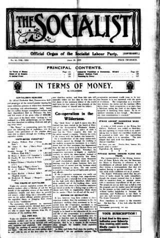 cover page of Socialist (Edinburgh) published on April 20, 1922