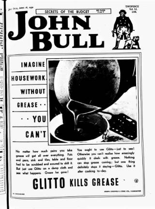 cover page of John Bull published on April 16, 1932