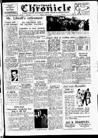 cover page of Fleetwood Chronicle published on April 18, 1947