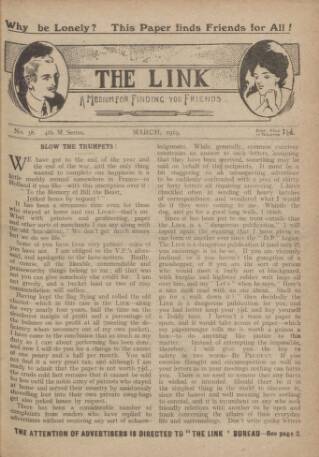 cover page of Link published on March 1, 1919