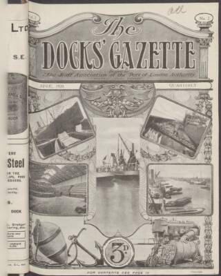 cover page of Docks' Gazette published on April 1, 1920
