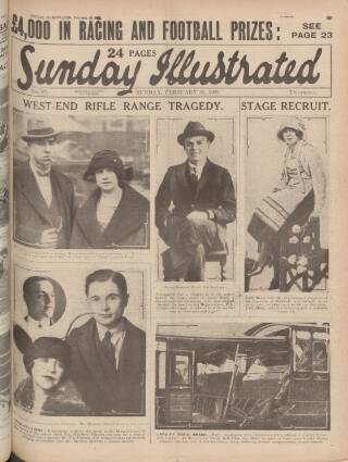 cover page of Sunday Illustrated published on February 25, 1923