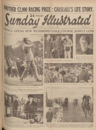 cover page of Sunday Illustrated published on June 10, 1923