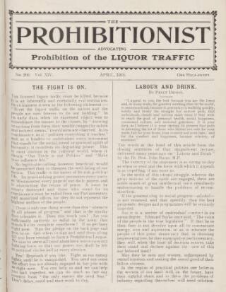 cover page of Prohibitionist published on April 1, 1918