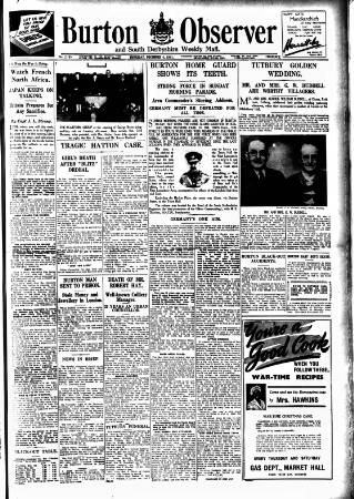 cover page of Burton Observer and Chronicle published on December 4, 1941