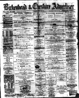 cover page of Birkenhead & Cheshire Advertiser published on April 26, 1873