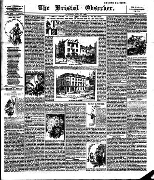 cover page of Bristol Observer published on April 27, 1889