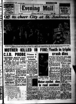 cover page of Leicester Evening Mail published on April 26, 1958