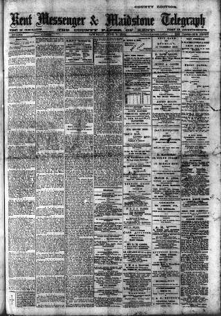 cover page of Kent Messenger published on June 1, 1912