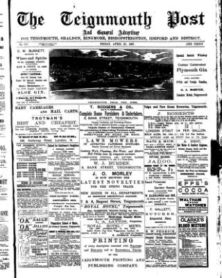 cover page of Teignmouth Post and Gazette published on April 23, 1897