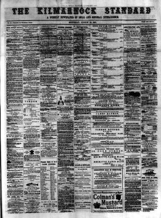 cover page of Kilmarnock Standard published on August 13, 1881