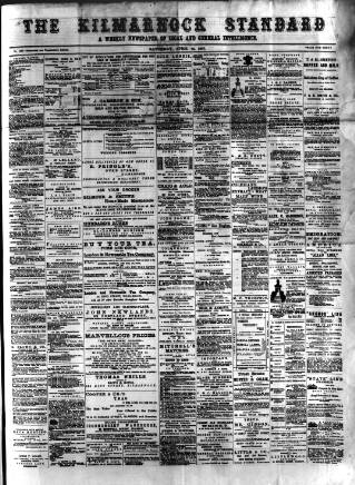 cover page of Kilmarnock Standard published on April 16, 1887