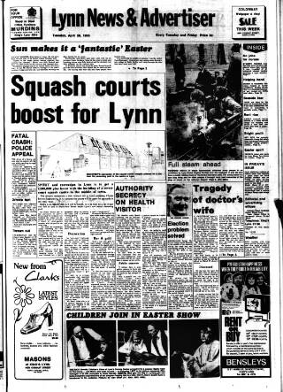 cover page of Lynn Advertiser published on April 20, 1976