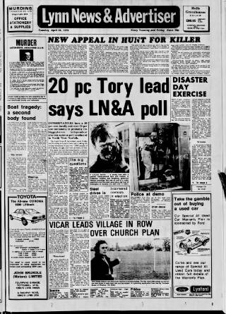 cover page of Lynn Advertiser published on April 24, 1979